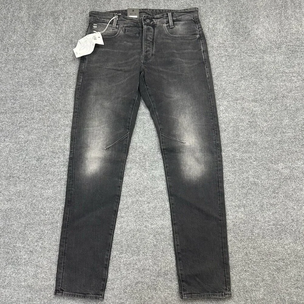 G-STAR RAW Denim D-STAQ 5-PKT SLIM Flint Gray Straight Jeans Size W31 L36